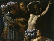 CECCO DEL CARAVAGGIO Martyrdom of Saint Sebastian. oil